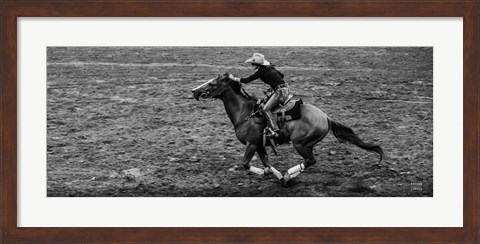 Framed Rodeo II BW Print