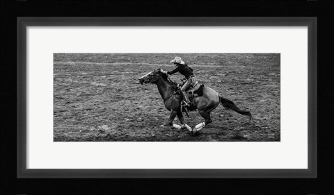 Framed Rodeo II BW Print