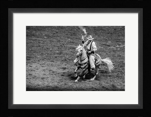 Framed Rodeo I BW Print
