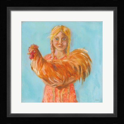 Framed Prize Rooster Print