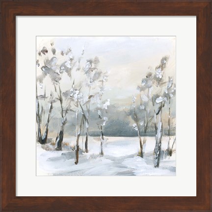 Framed Snowy Winter Trees Print