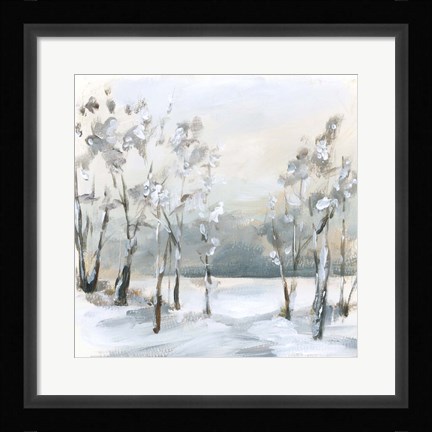 Framed Snowy Winter Trees Print