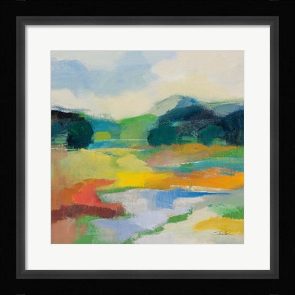 Framed Lush Green I Print