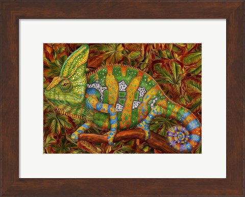 Framed Chameleon Veiled Print