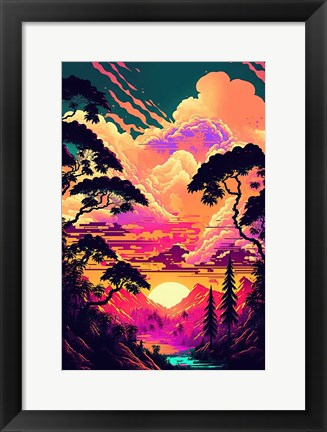 Framed Sunset B1 Print