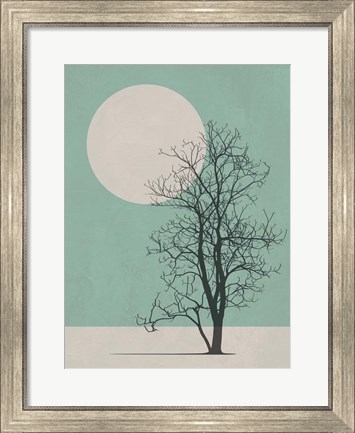 Framed Lonely Tree II Print