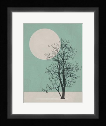 Framed Lonely Tree II Print