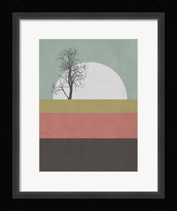 Framed Sunset Tree Print