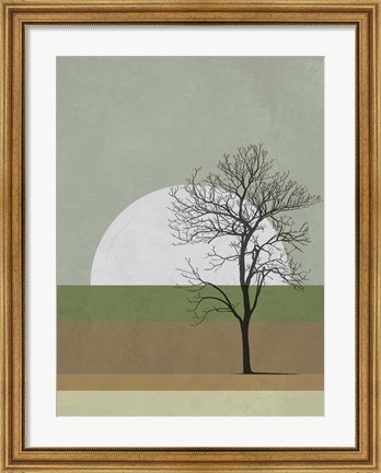Framed Spring Sunset Tree Print