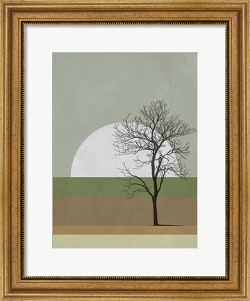 Framed Spring Sunset Tree Print