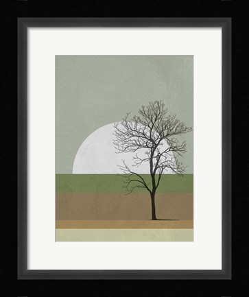 Framed Spring Sunset Tree Print
