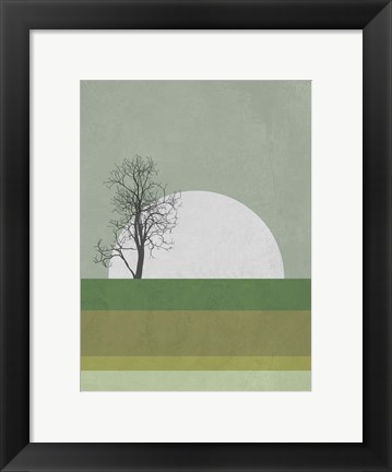 Framed Spring Sunrise Tree Print