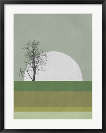 Framed Spring Sunrise Tree Print