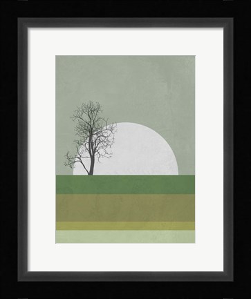 Framed Spring Sunrise Tree Print