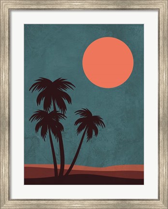 Framed Desert Palm Trees Print