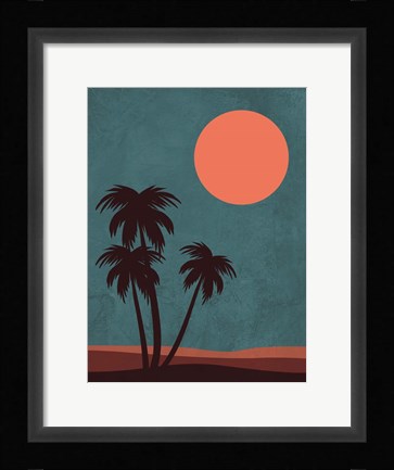 Framed Desert Palm Trees Print
