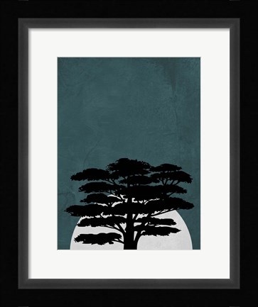 Framed Night in Safari Print