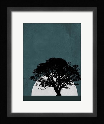 Framed Lonely Tree in Safari Print