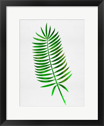 Framed Lonely Tropical Leaf I Print
