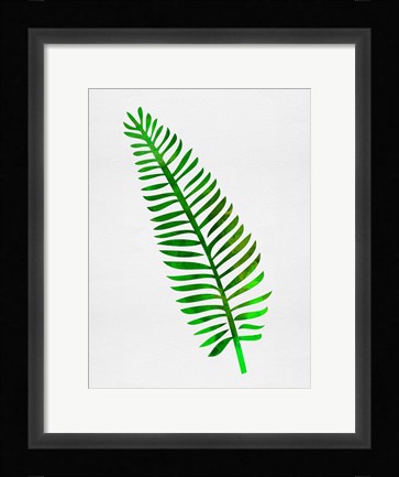 Framed Lonely Tropical Leaf II Print