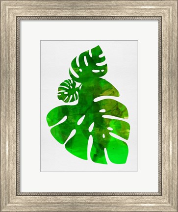 Framed Tropical Monstera Leaves Print
