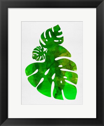 Framed Tropical Monstera Leaves Print