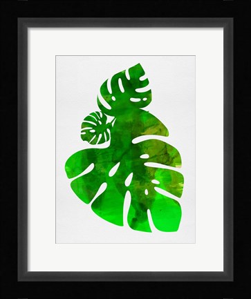 Framed Tropical Monstera Leaves Print
