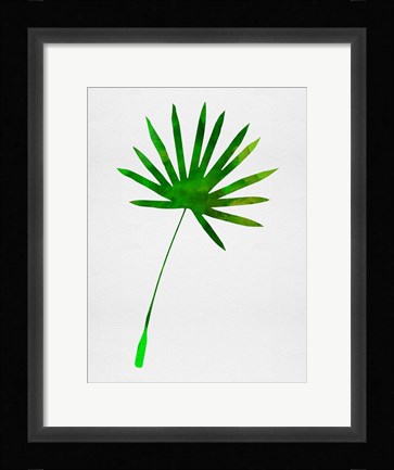 Framed Tropical Chamaerops Leaf I Print