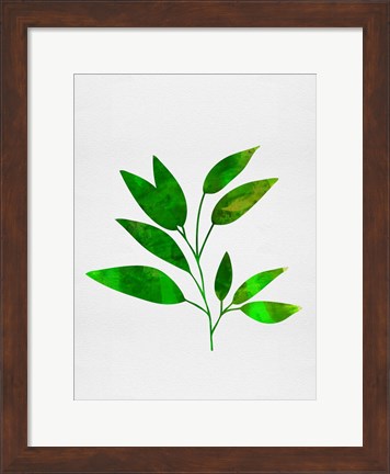 Framed Leaf Branch Print
