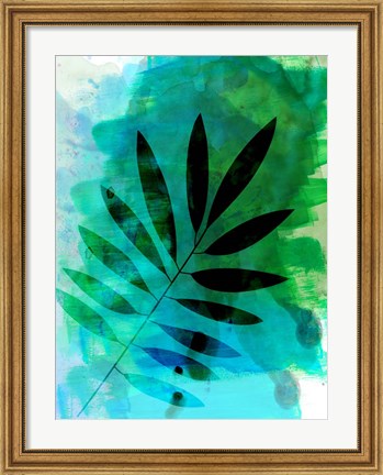 Framed Tropical Leaf Watercolor Print