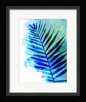 Framed Tropical Leaf Watercolor I Print