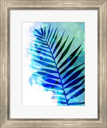 Framed Tropical Leaf Watercolor I Print