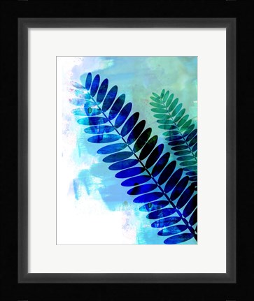 Framed Tropical Leaf Watercolor III Print