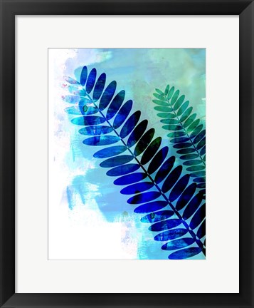Framed Tropical Leaf Watercolor III Print