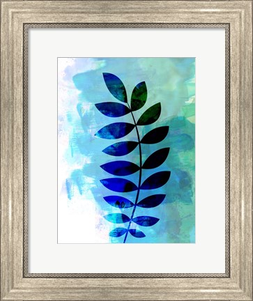 Framed Tropical Zamioculcas Leaf Watercolor Print