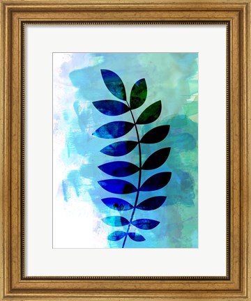 Framed Tropical Zamioculcas Leaf Watercolor Print