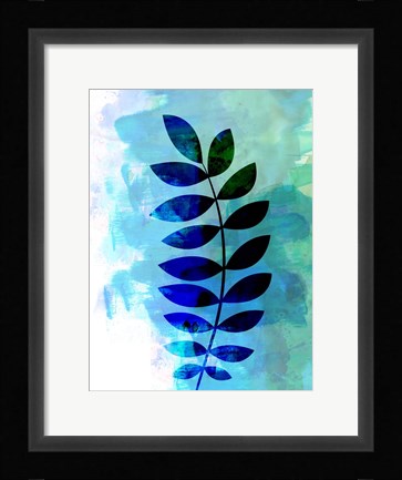 Framed Tropical Zamioculcas Leaf Watercolor Print