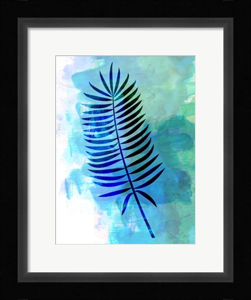 Framed Lonely Leaf Watercolor Print