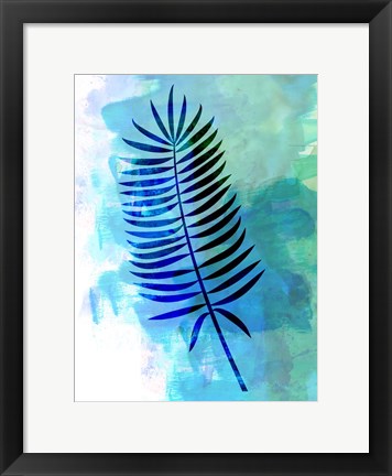 Framed Lonely Leaf Watercolor Print