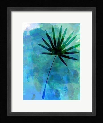 Framed Lonely Leaf Watercolor I Print
