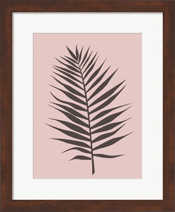 Framed Blush Pink Tropical Leaf Print