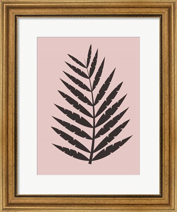 Framed Blush Pink Tropical Leaf II Print