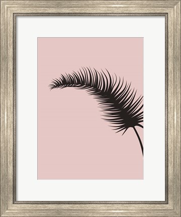 Framed Blush Pink Leaf II Print