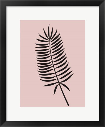 Framed Blush Pink Leaf III Print