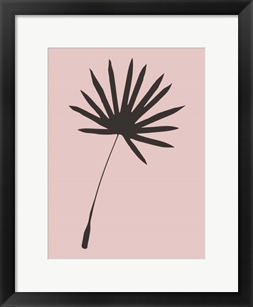 Framed Tropical Blush Pink Leaf II Print