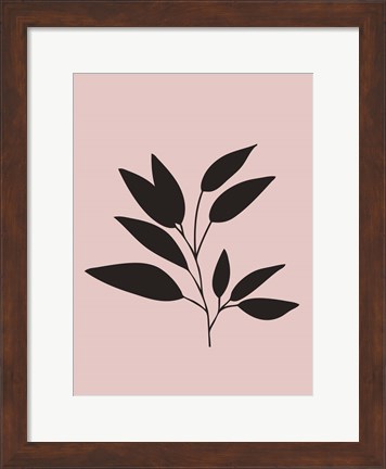 Framed Tropical Blush Pink Leaf III Print
