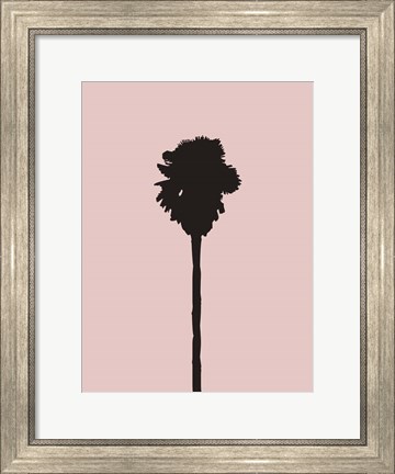 Framed Blush Pink Palm Tree Print