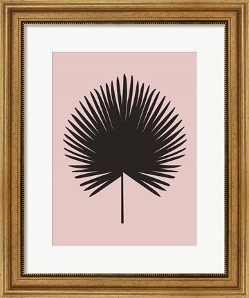 Framed Blush Pink Chimaeras Leaf Print