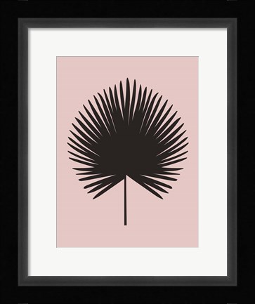 Framed Blush Pink Chimaeras Leaf Print