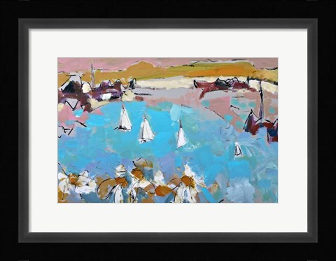 Framed Daisies and Sails Print